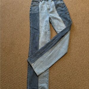 PacSun Two Tone Straight Leg Blue Denim Jeans